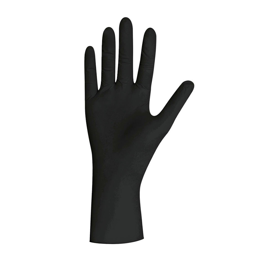 [UGV 2903] BLACK LATEX U.-Handschuhe Gr. M, Latex Unsteril puderfrei schwarz (100 Stck.)