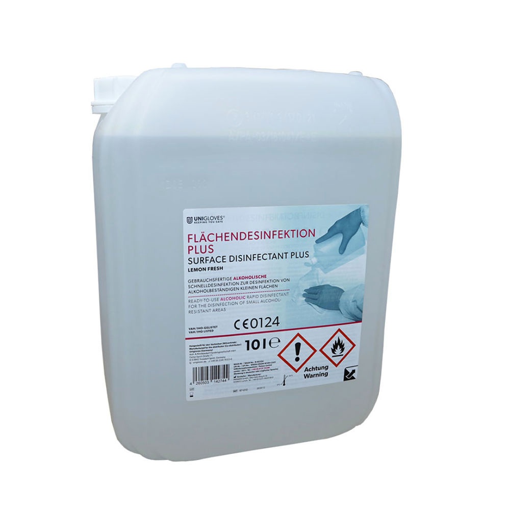 [UGV 97-010] Unigloves Flächendesinfektion PLUS 10 Ltr., lemonfresh