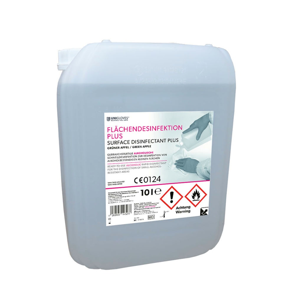 [UGV 97-5010] Unigloves Flächendesinfektion PLUS 10 Ltr., grüner Apfel