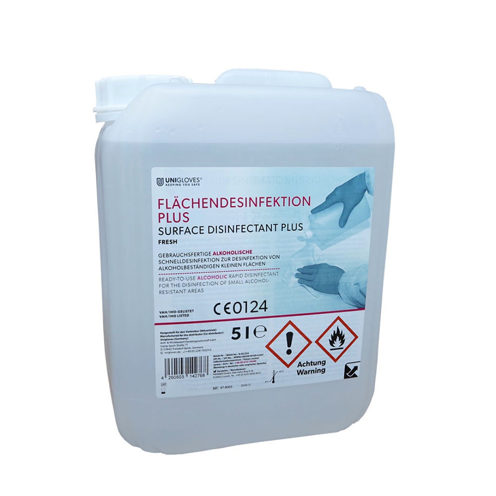 [UGV 97-8005] Unigloves Flächendesinfektion PLUS 5 Ltr., fresh