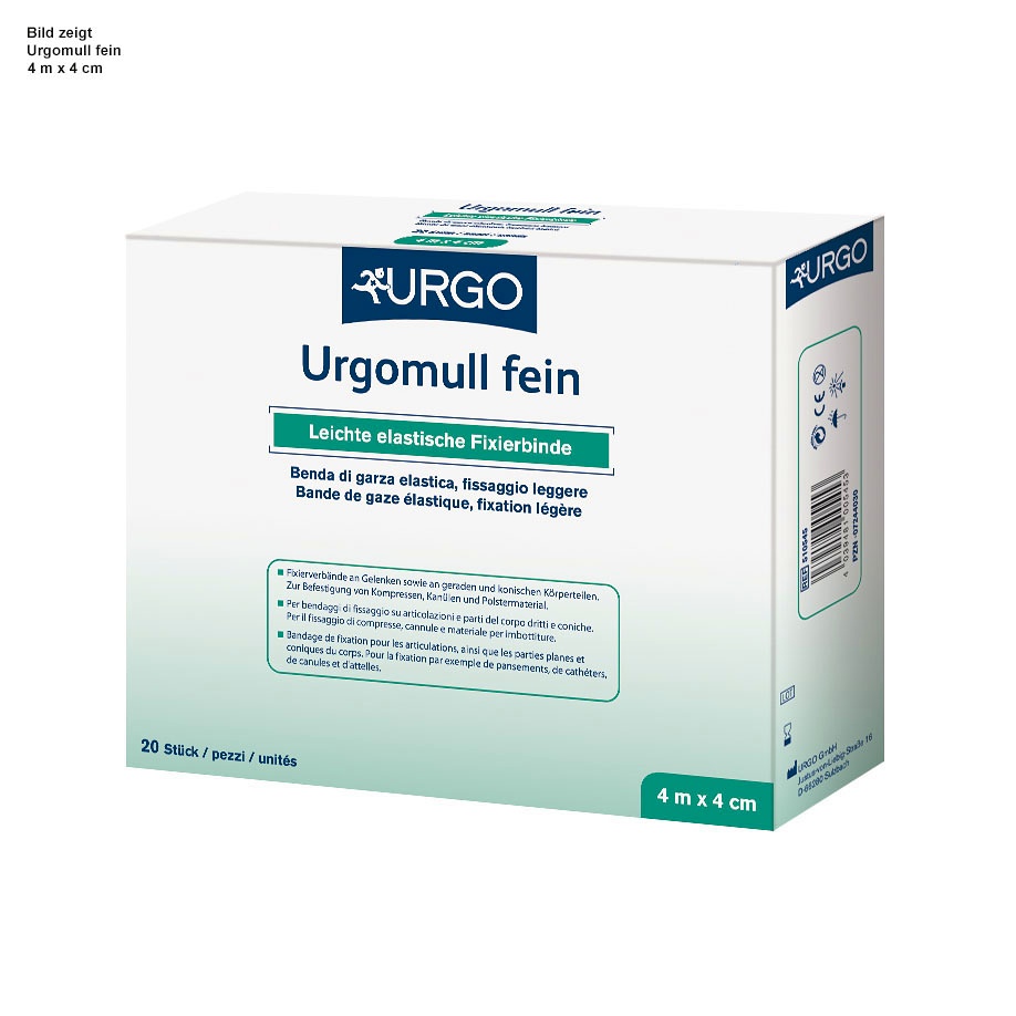 [URG 510544] Urgomull fein Fixierbinden, weiß 4 m x 10 cm (50 Stck.)