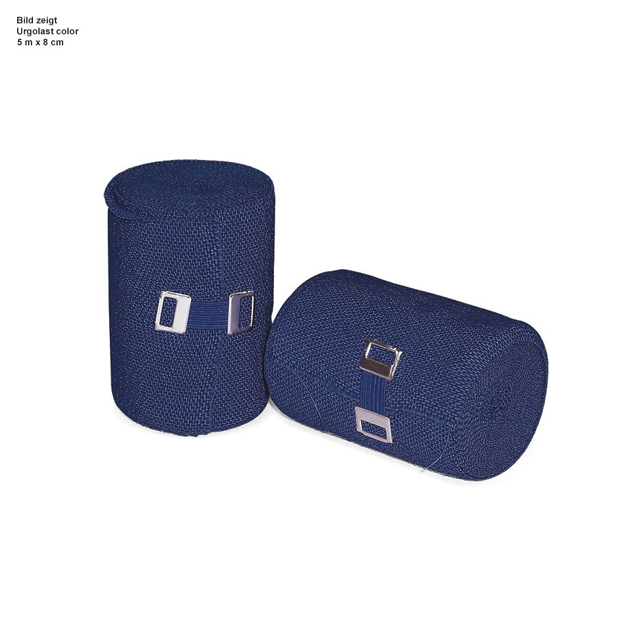 Urgolast color Kurzzugbinden, blau 5 m x 10 cm (10 Stck.)