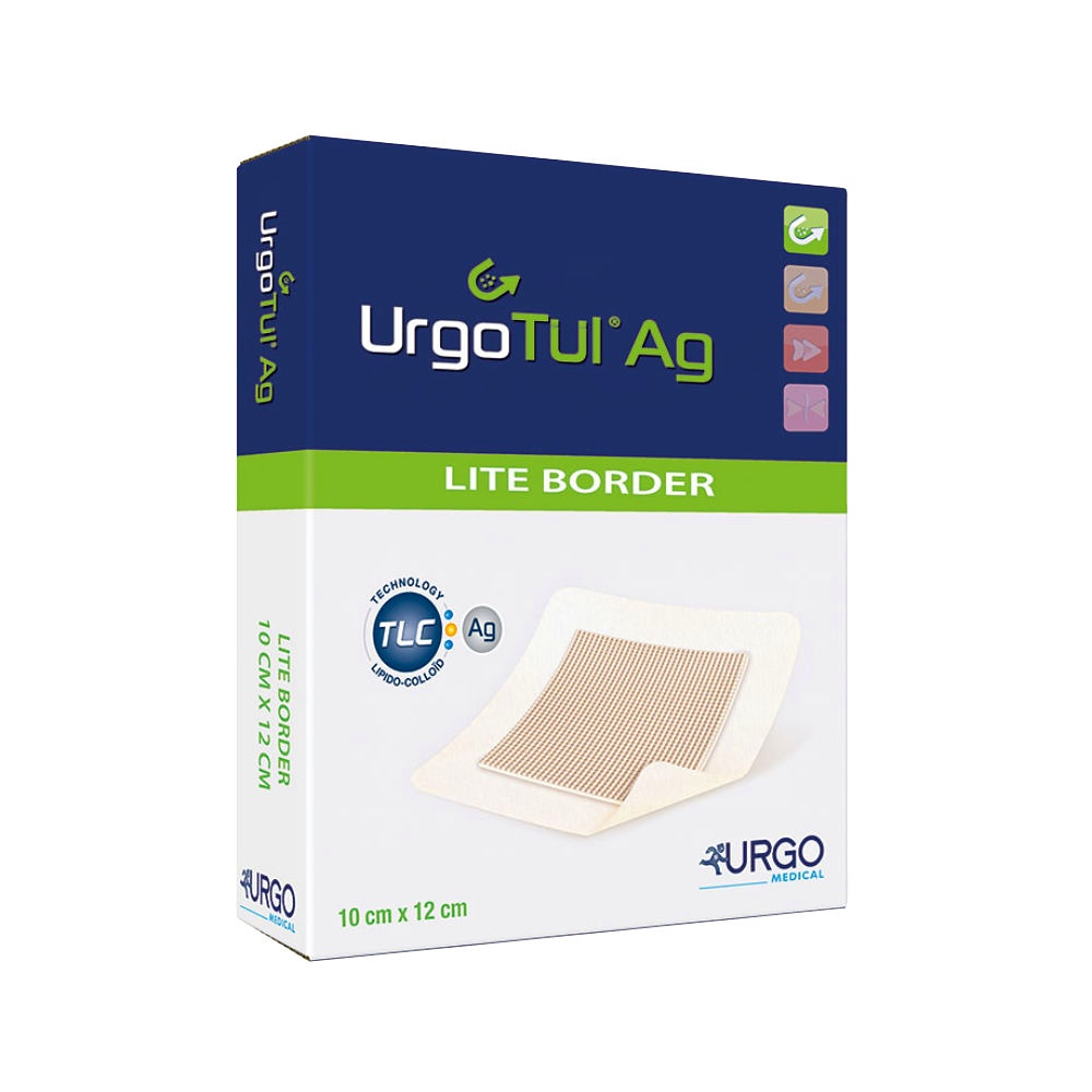 UrgoTül Ag Lite Border 10 x 12 cm (10 Stck.)