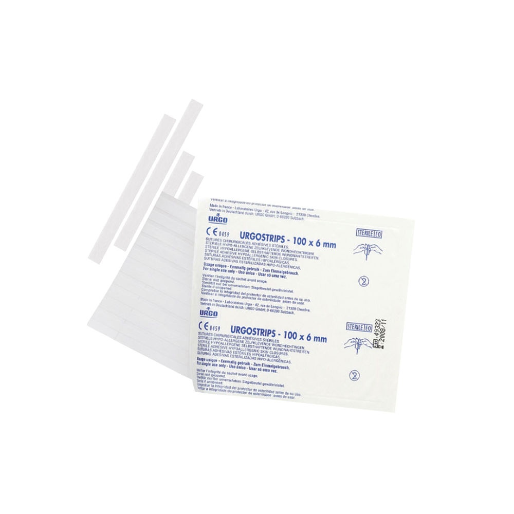 Urgostrips Wundnahtstreifen, steril Weiß, 75x3 mm (50 x 5 Streifen)