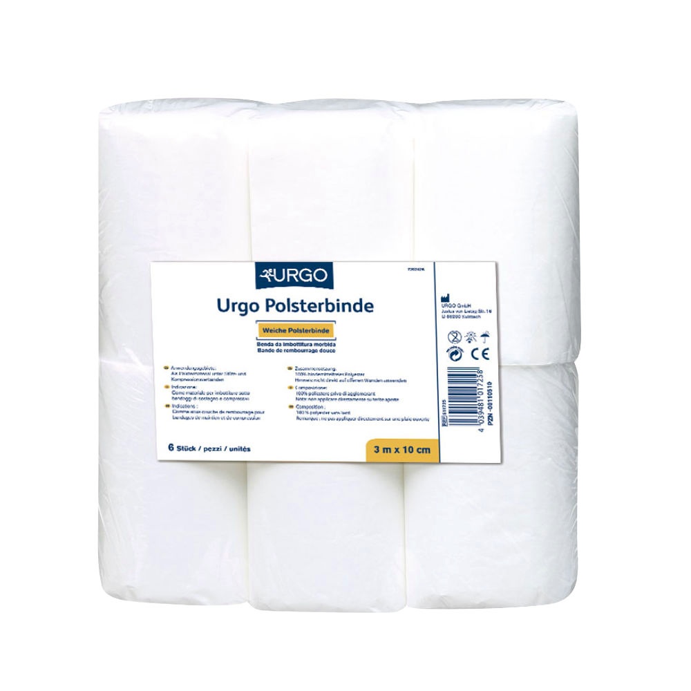 [URG 602669] Urgo Polsterbinden, weiß 3 m x 15 cm (6 Stck.)