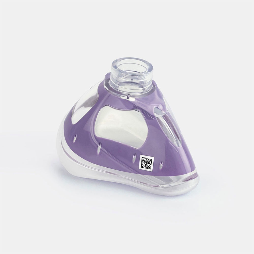 Bi-Maske Gr. 5 für Erwachsene, mittel 22 mm I.D., violett, mit Silikonlippe