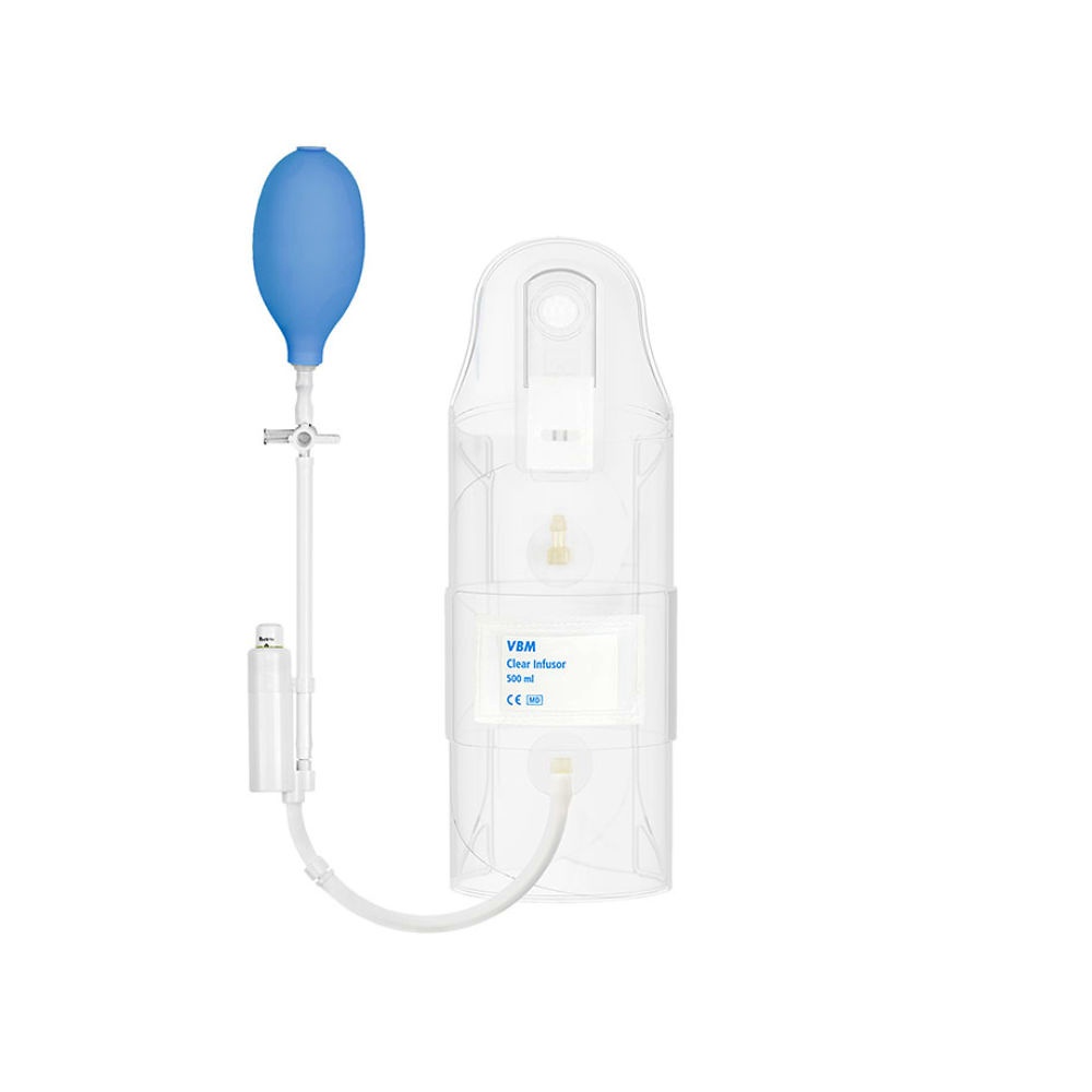 [VBM 5702050] Druckinfusionsmanschette Infusor 500 ml Mit Handgebläse, Dreiwegehahn und