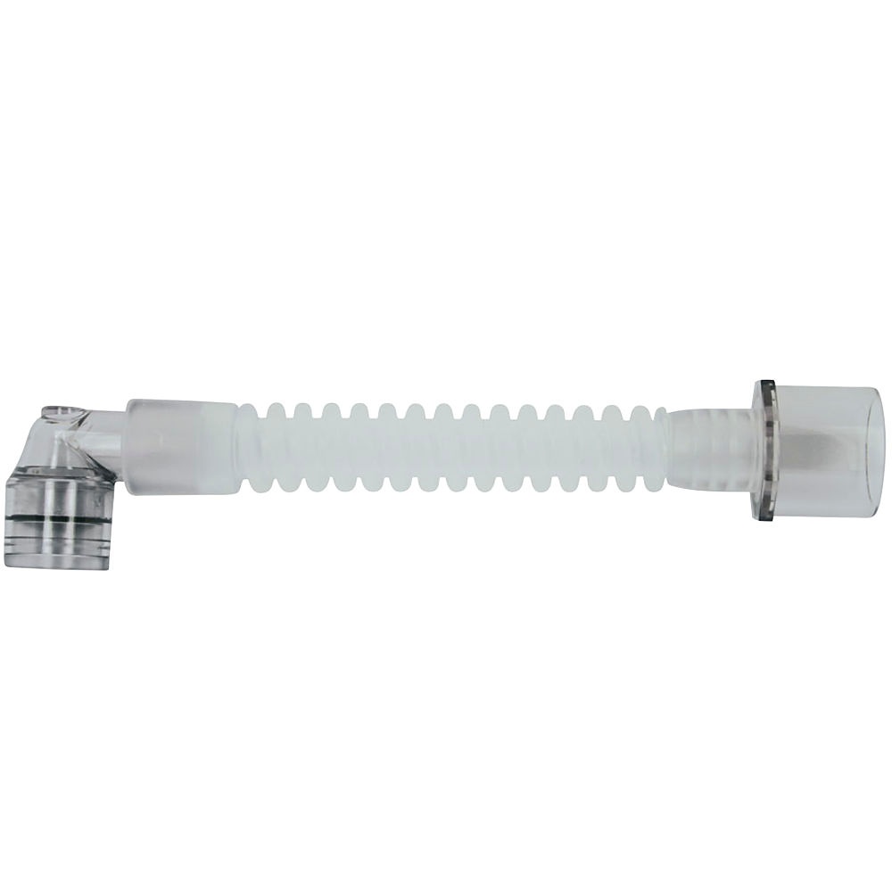 Gänsegurgel mit rechtwinkligem Drehkonnektor zu 22 mm I.D., 13 cm lang