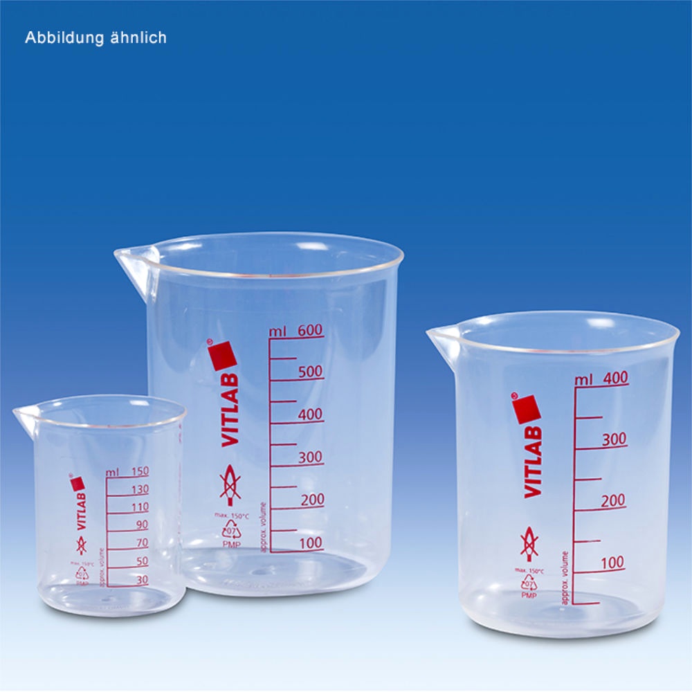 Griffinbecher, PMP Gedruckte rote Skala, 400 ml