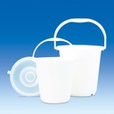 Eimer, PE-HD, weiß, graduiert Ohne Deckel, 5 Ltr.