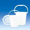 Eimer, PE-HD, weiß, graduiert Ohne Deckel, 10 Ltr.