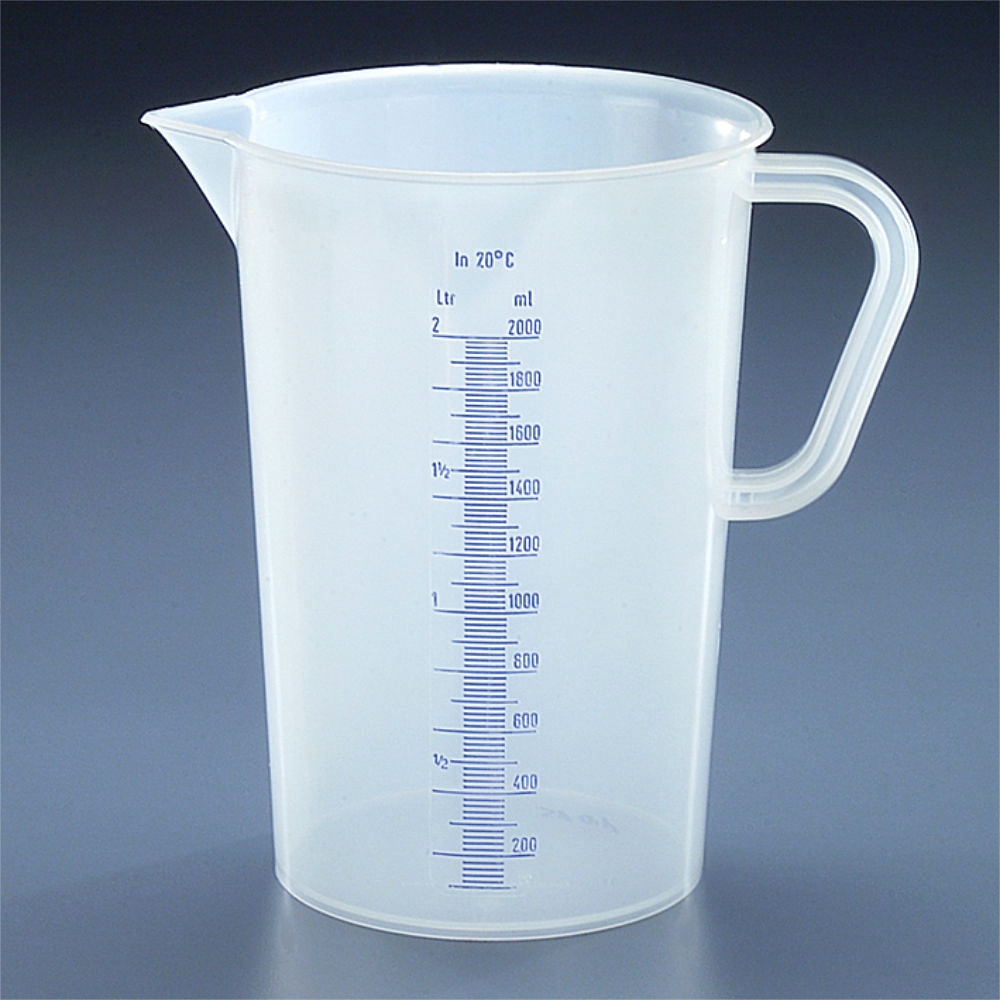 Messkanne 2000 ml, opak transparent