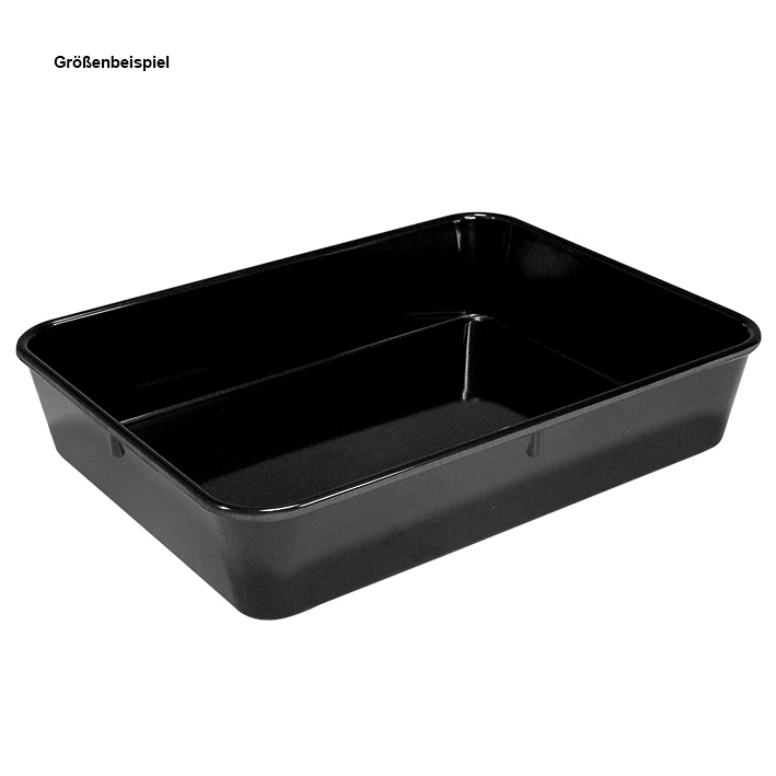 [WAL 1402.1.790] Instrumentenschale 290 x 160 x 35 mm Hoher Rand, schwarz
