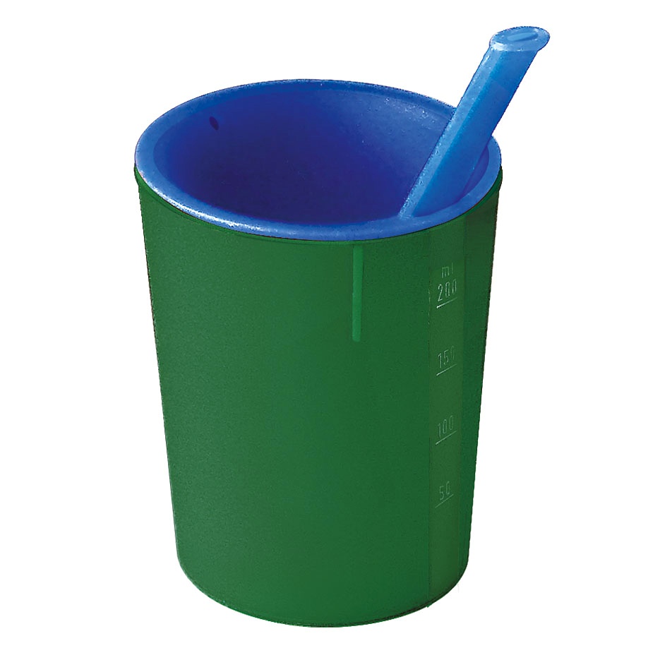 [WAL 2541.866] Medizinische Trinkhilfe grün-blau 200 ml