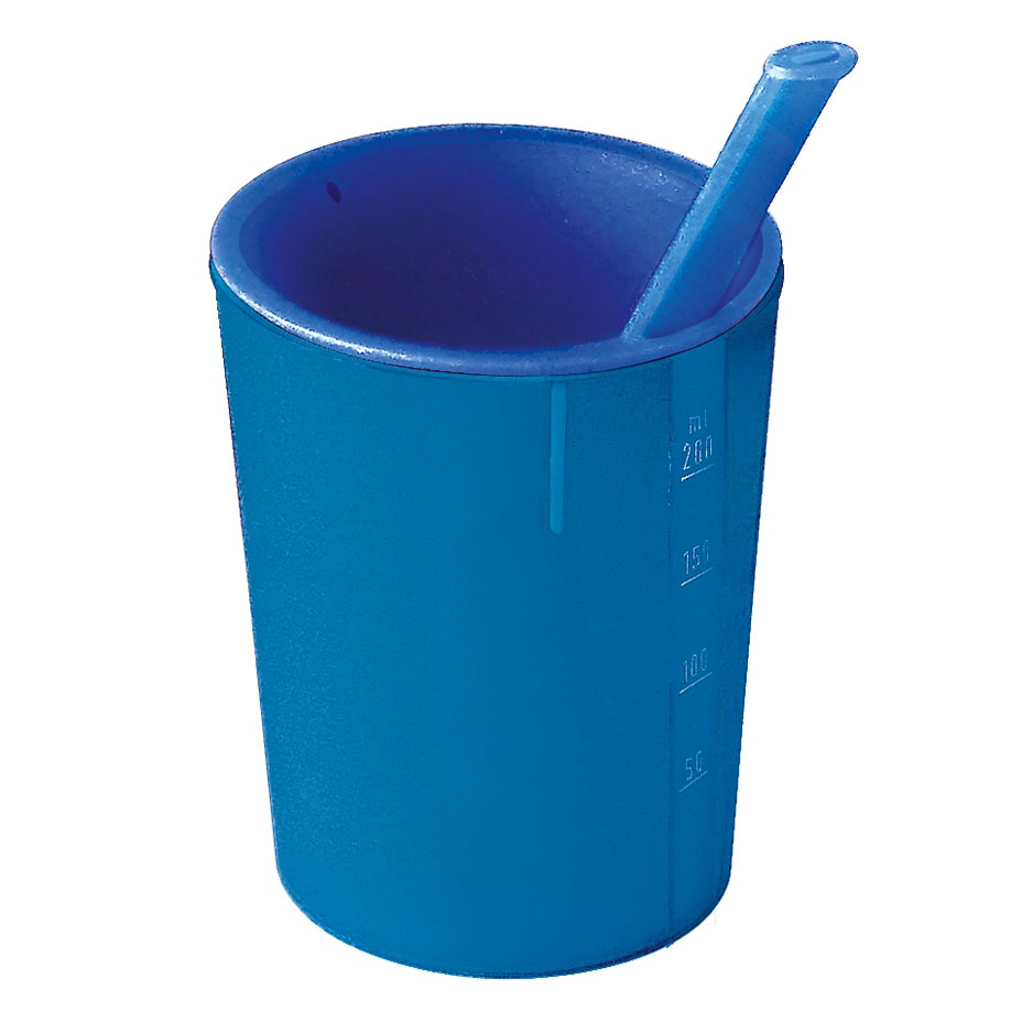 Medizinische Trinkhilfe blau-blau 200 ml