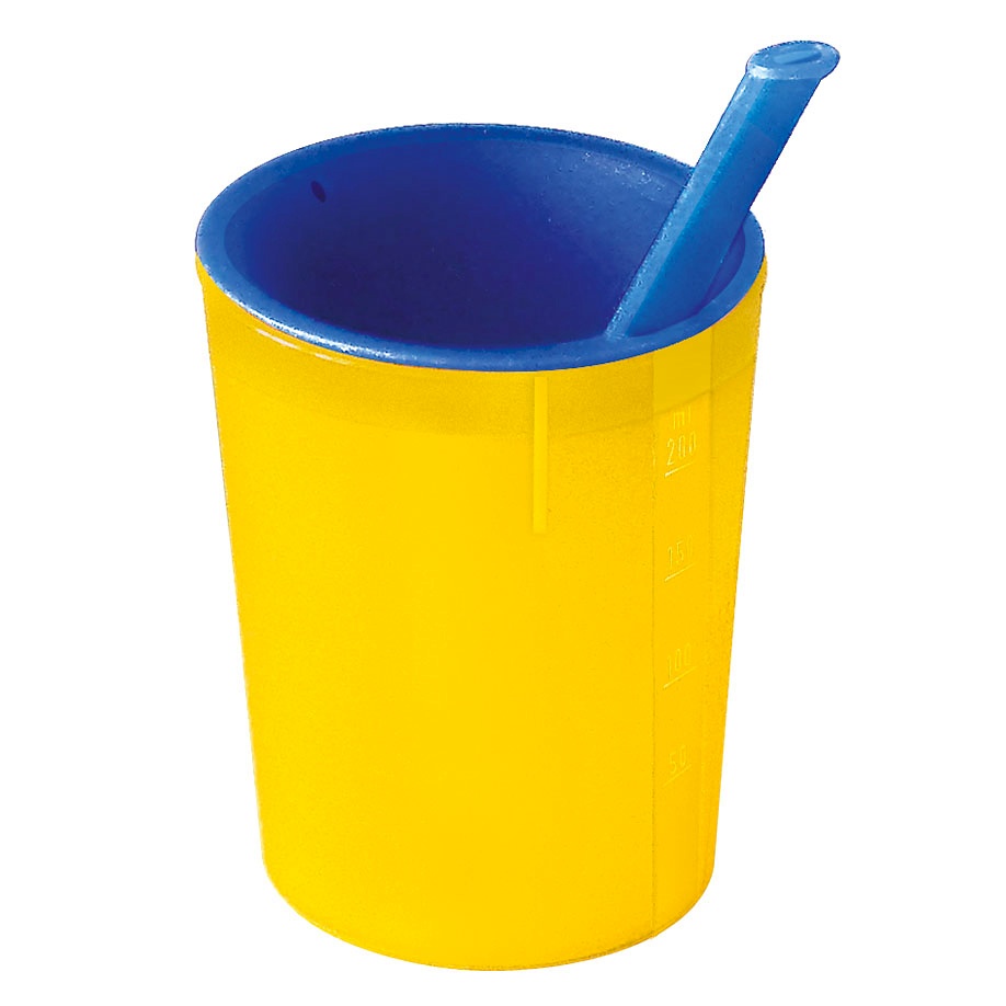 [WAL 2541.953] Medizinische Trinkhilfe gelb-blau 200 ml
