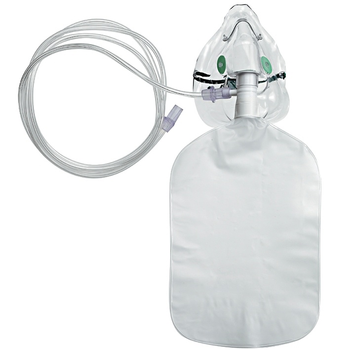 Inhalationsmaske (Kunststoff) Mit Atembeutel und Schlauch