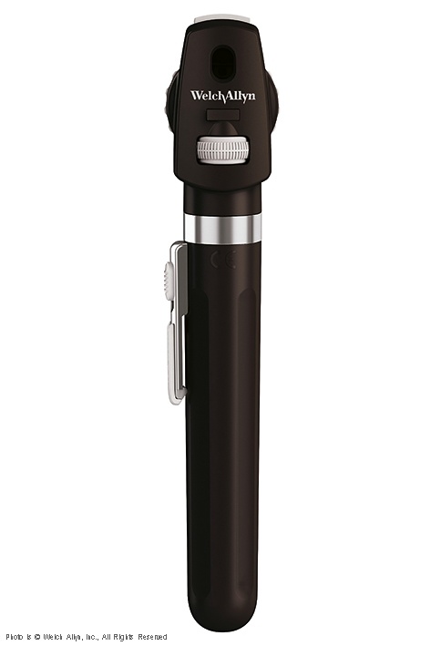 [WLA 12870-BLK] Pocket LED Ophthalmoskop Onyxschwarz, inkl. Handgriff
