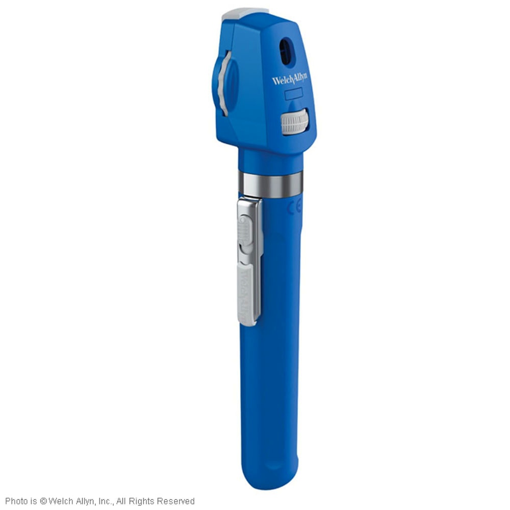 Pocket Plus LED Ophthalmoskop Royalblau, inkl. Handgriff und Etui
