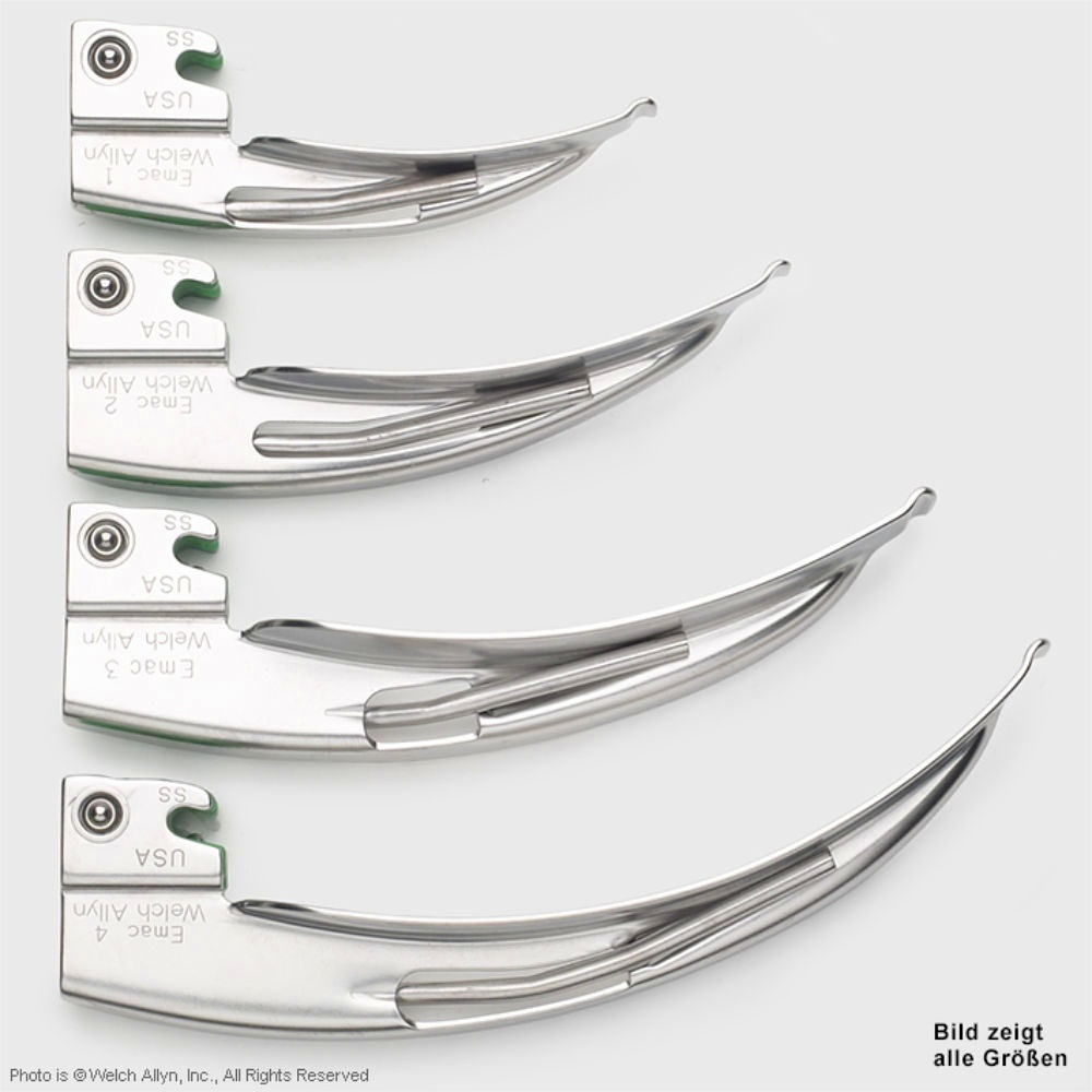[WLA 69211] Fiber Optik English Macintosh Laryngoskop Spatel Grösse 1