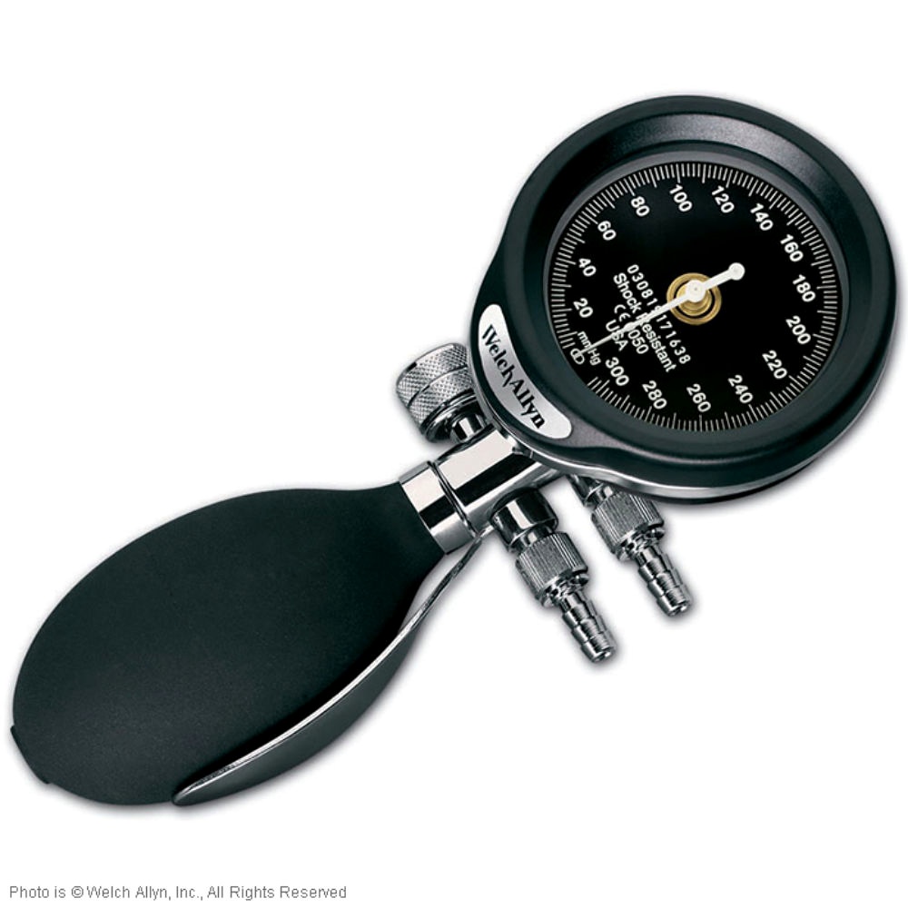 [WLA DS-5502-300] DuraShock DS55 Manometer allein Ø 50 mm Verchromt, 2-Schlauch