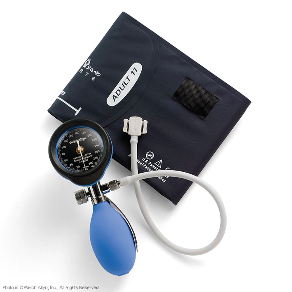 DuraShock Blutdruckmessgerät DS55 Blau, Ø 50 mm, verchromt, 1-Schlauch