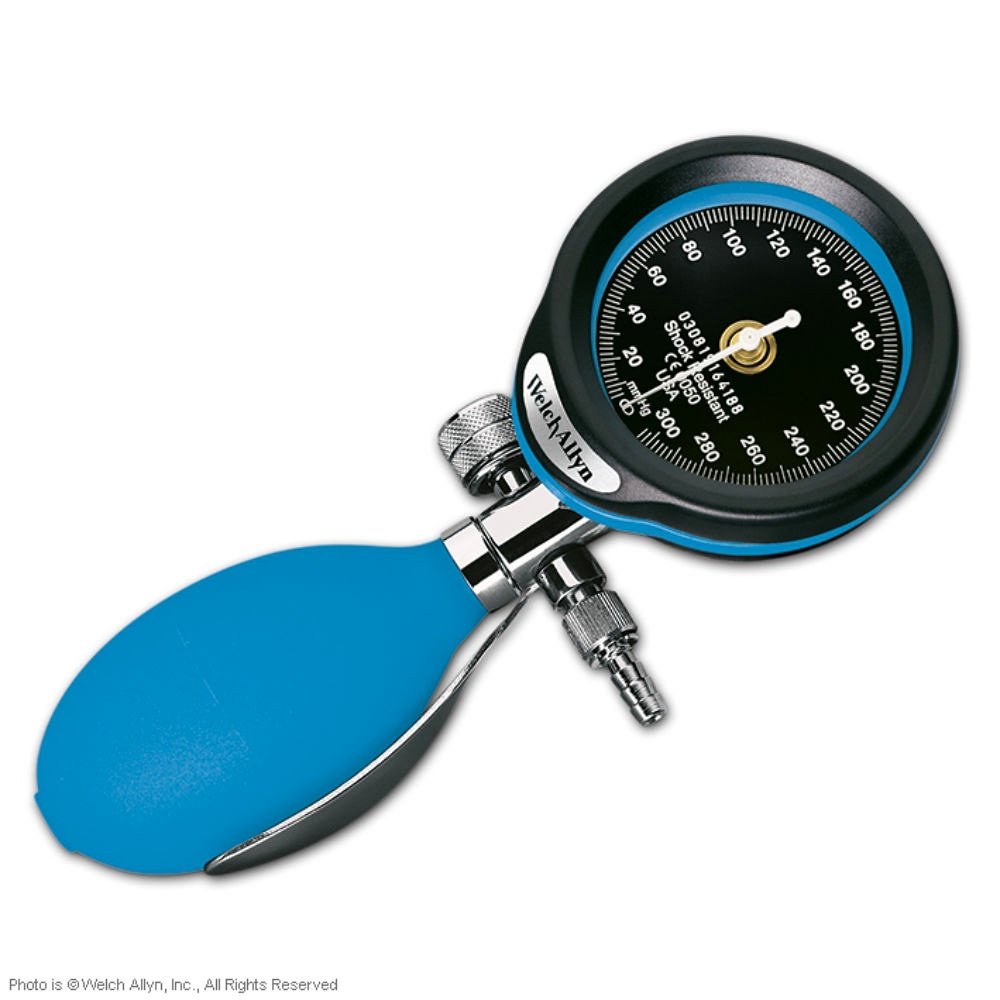 [WLA DS-5521-300] DuraShock DS55 Manometer allein Ø 50 mm Verchromt, 1-Schlauch, ohne Manschette