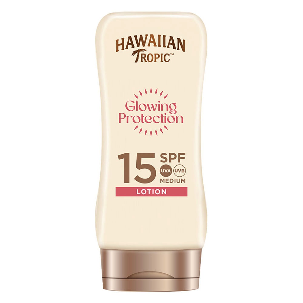 [WLS Y302227200] Hawaiian Tropic Glowing Protection Sun Lotion 180 ml mit LSF 15