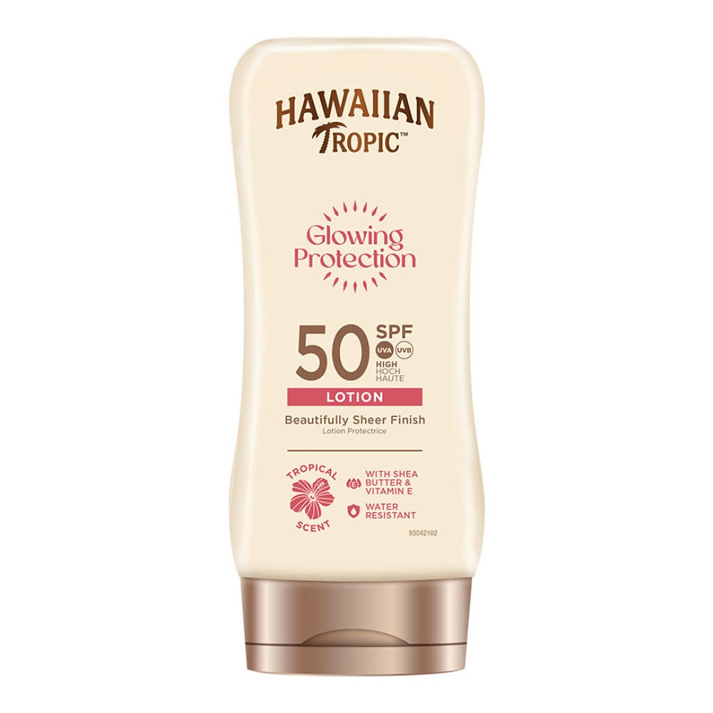 [WLS Y302227400] Hawaiian Tropic Glowing Protection Sun Lotion 180 ml mit LSF 50