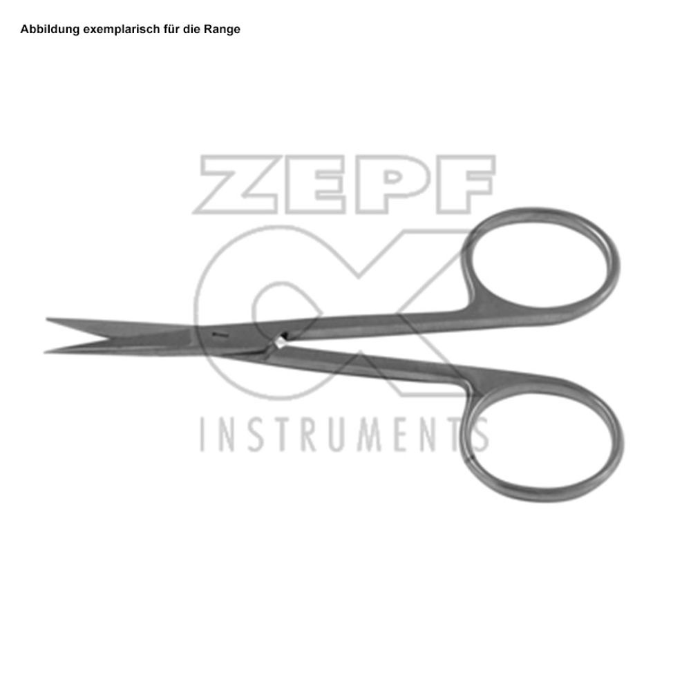 [ZEP 07-3401-11] Iris Schere gebogen, spitz/spitz 11,5 cm SC