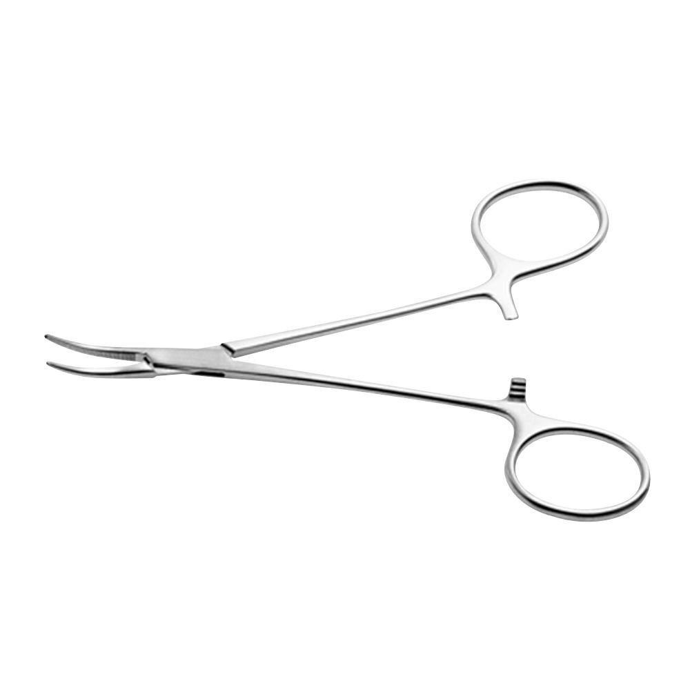 [ZEP 12-2203-12] Halsted micro Mosquito Arterienklemme Gebogen, gerieft 12,5 cm