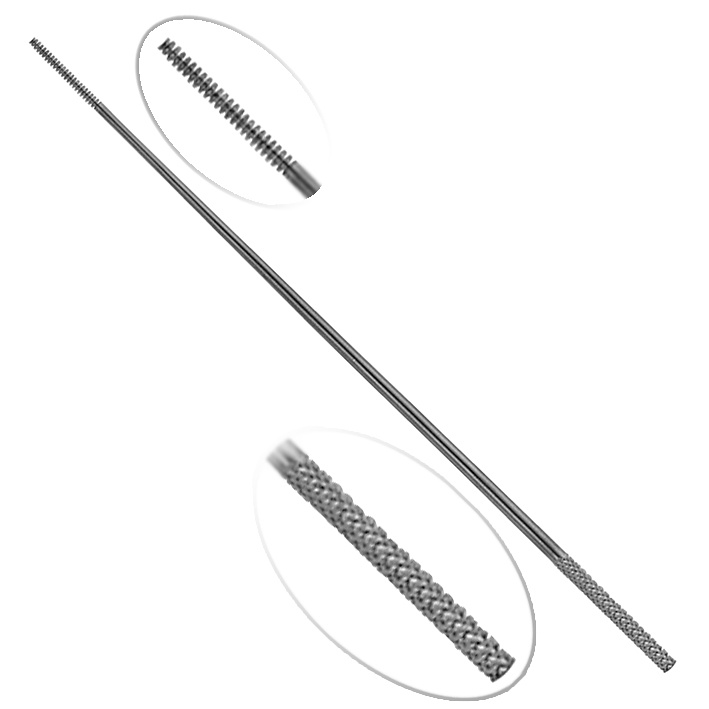 [ZEP 20-2700-12] Watteträger nach Farrell, mit Gewinde Ø 0,9 mm x 12 cm