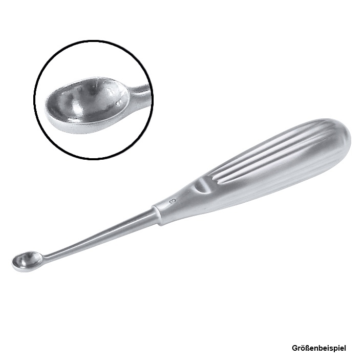 [ZEP 32-4609-96] Scharfer Löffel nach VOLKMANN Fig. 0000, 17 cm