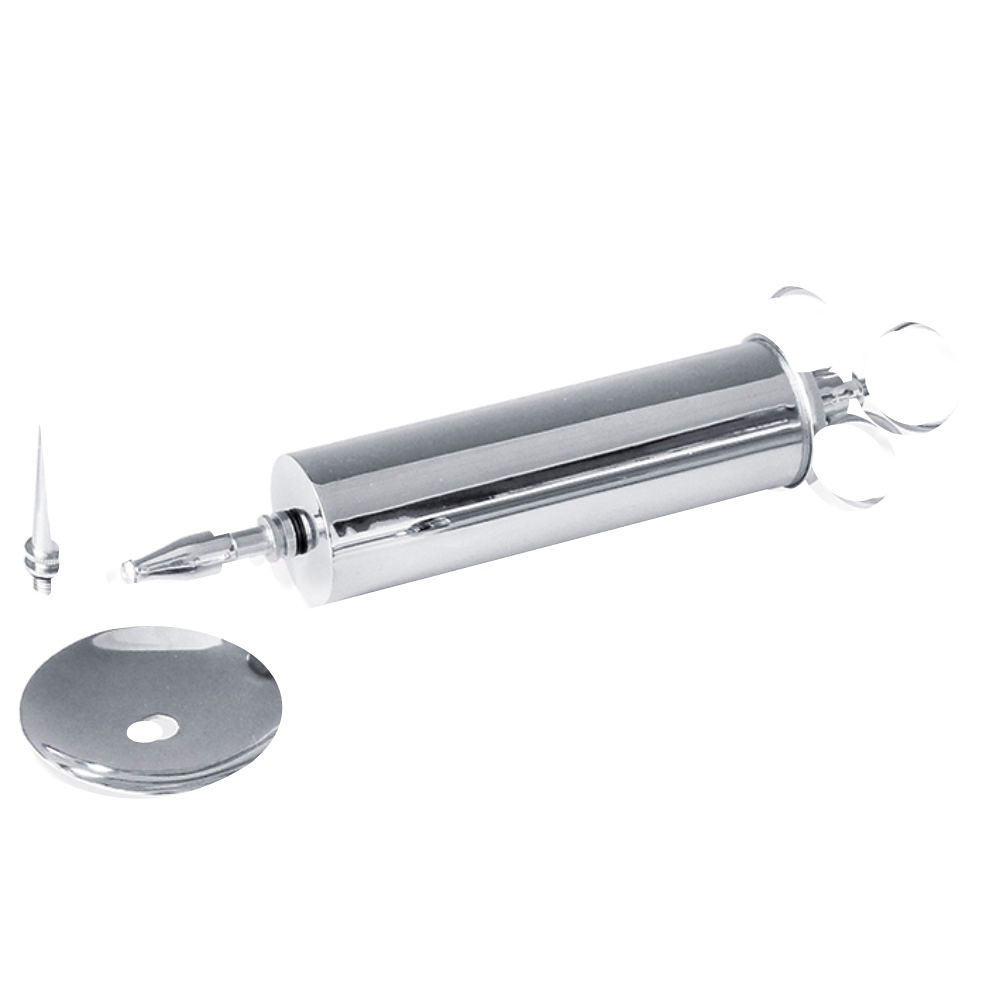 Reiner Ganzmetall-Ohrenspritze 150 ml Mit 2 Aufsätzen und 1 Schutzteller