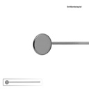 Kehlkopfspiegel ohne Griff, Fig. 3 Ø 16 mm, aus Rhodium
