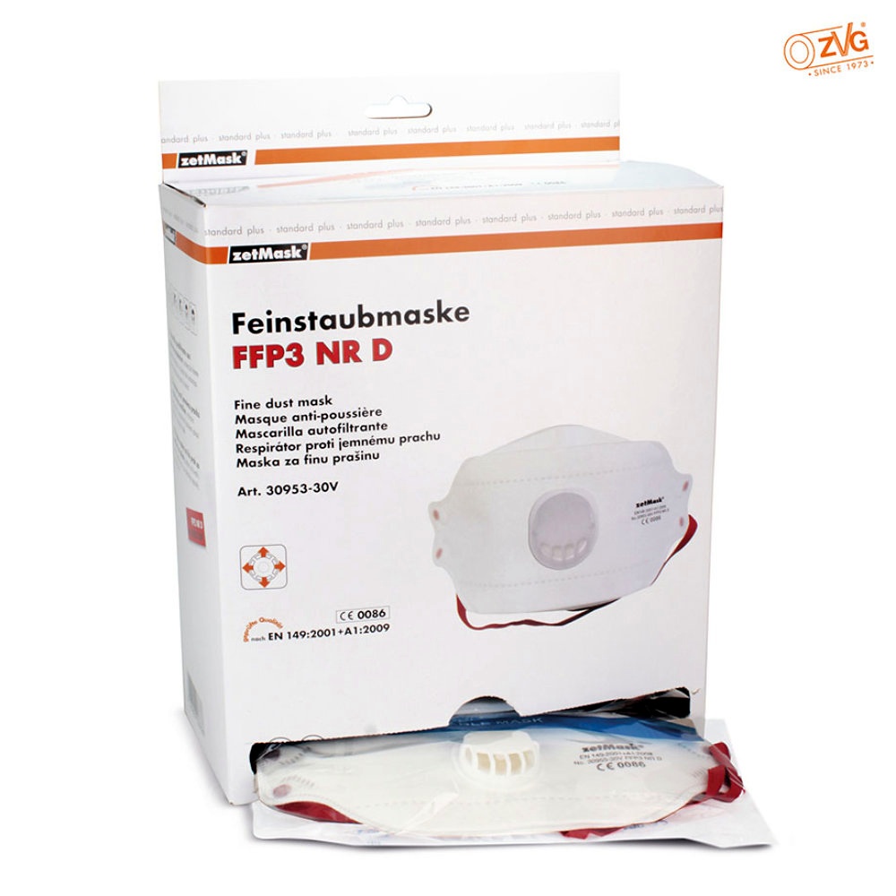 Atemschutzmaske FFP3 NR D, latexfrei