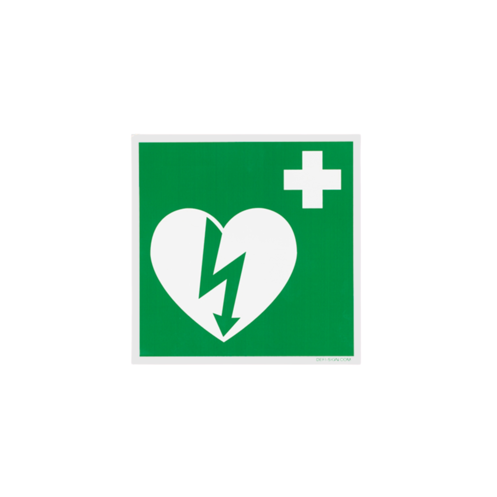 Rettungszeichen E010 (AED) Aufkleber