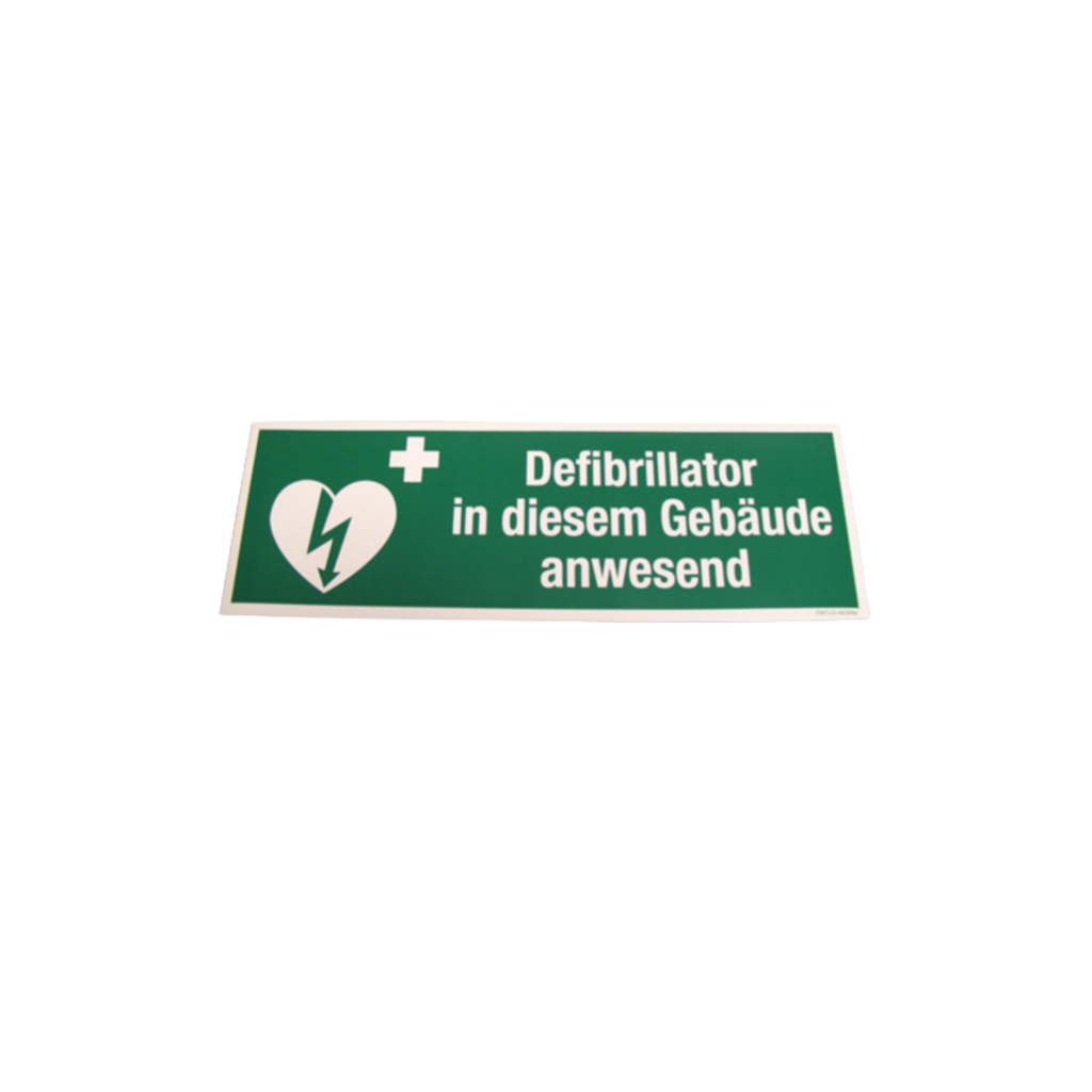 Sticker "Defibrillator in diesem Gebäude anwesend"