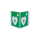 Rettungszeichen E010 (AED) Nasenschild 20x20